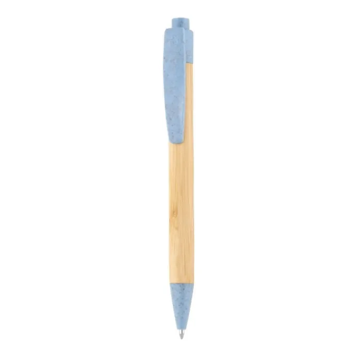 Gift Campaign Penna biro con corpo in bambù e clip in PP e grano inchiostro blu Koa> Penne Ecologiche