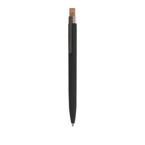 Gift Campaign Penna blu a pulsante in alluminio riciclato con corpo in sughero> Penne In Metallo