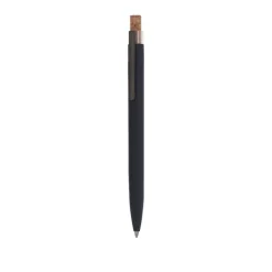Gift Campaign Penna blu a pulsante in alluminio riciclato con corpo in sughero></noscript> Penne In Metallo