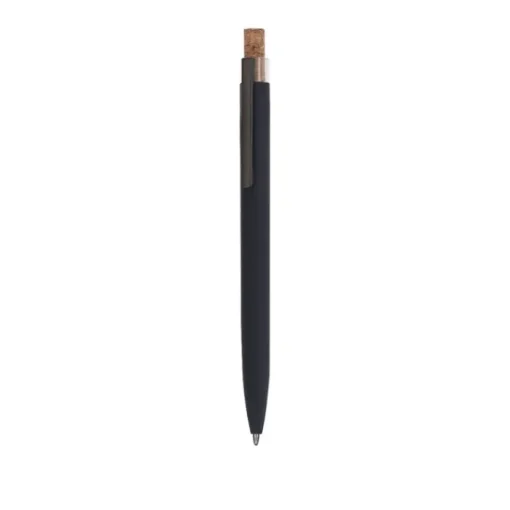 Gift Campaign Penna blu a pulsante in alluminio riciclato con corpo in sughero> Penne In Metallo