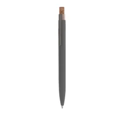 Gift Campaign Penna blu a pulsante in alluminio riciclato con corpo in sughero></noscript> Penne In Metallo