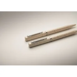 Gift Campaign Penna blu e penna in grafite senza inchiostro in paglia di grano e ABS><noscript><img width=