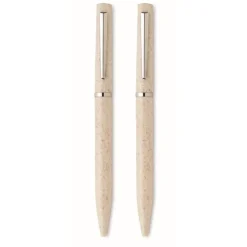 Gift Campaign Penna blu e penna in grafite senza inchiostro in paglia di grano e ABS><noscript><img width=