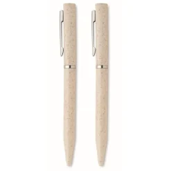 Gift Campaign Penna blu e penna in grafite senza inchiostro in paglia di grano e ABS><noscript><img width=