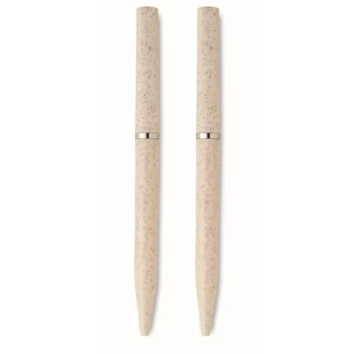 Gift Campaign Penna blu e penna in grafite senza inchiostro in paglia di grano e ABS> Penne Ecologiche