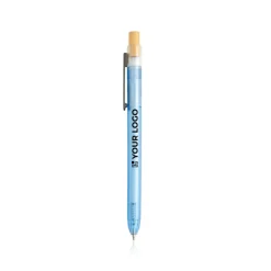 Gift Campaign Penna blu in plastica raccolta in zone costiere con pulsante in bambù></noscript> Penne Ecologiche|Penne Di Plastica