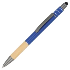 Gift Campaign Penna con dettaglio in bambù e spinner antistress inchiostro blu></noscript> Penne Ecologiche