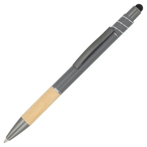 Gift Campaign Penna con dettaglio in bambù e spinner antistress inchiostro blu> Penne Ecologiche