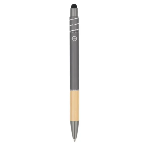 Gift Campaign Penna con dettaglio in bambù e spinner antistress inchiostro blu> Penne Ecologiche
