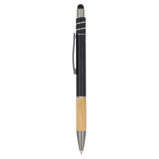 Gift Campaign Penna con dettaglio in bambù e spinner antistress inchiostro blu> Penne Ecologiche