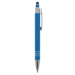 Gift Campaign Penna con finitura soft-touch 3 anelli argentati e inchiostro blu></noscript> Penne In Metallo