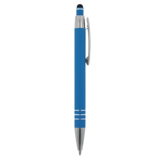 Gift Campaign Penna con finitura soft-touch 3 anelli argentati e inchiostro blu> Penne In Metallo