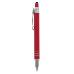 Gift Campaign Penna con finitura soft-touch 3 anelli argentati e inchiostro blu></noscript> Penne In Metallo