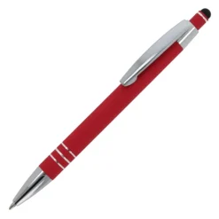 Gift Campaign Penna con finitura soft-touch 3 anelli argentati e inchiostro blu></noscript> Penne In Metallo