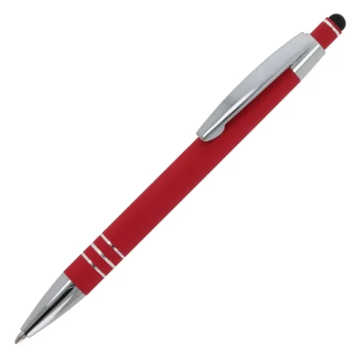Gift Campaign Penna con finitura soft-touch 3 anelli argentati e inchiostro blu> Penne In Metallo
