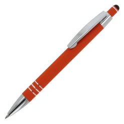 Gift Campaign Penna con finitura soft-touch 3 anelli argentati e inchiostro blu></noscript> Penne In Metallo