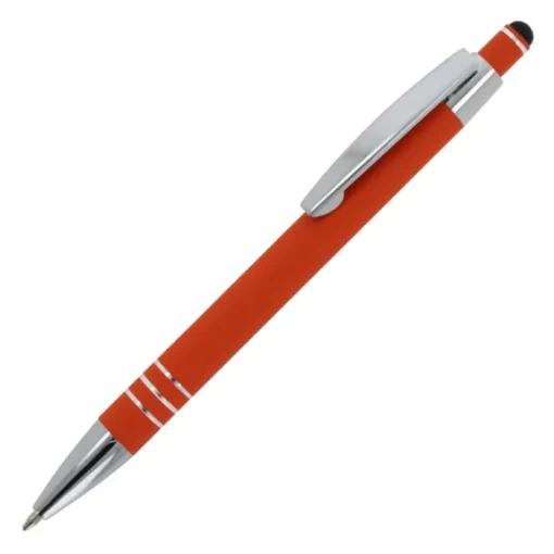 Gift Campaign Penna con finitura soft-touch 3 anelli argentati e inchiostro blu> Penne In Metallo