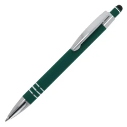 Gift Campaign Penna con finitura soft-touch 3 anelli argentati e inchiostro blu></noscript> Penne In Metallo