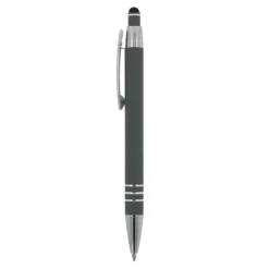 Gift Campaign Penna con finitura soft-touch 3 anelli argentati e inchiostro blu></noscript> Penne In Metallo