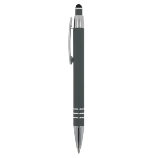 Gift Campaign Penna con finitura soft-touch 3 anelli argentati e inchiostro blu> Penne In Metallo