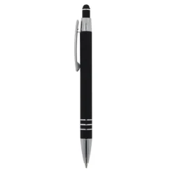 Gift Campaign Penna con finitura soft-touch 3 anelli argentati e inchiostro blu></noscript> Penne In Metallo