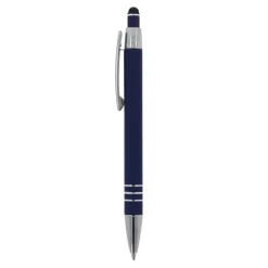 Gift Campaign Penna con finitura soft-touch 3 anelli argentati e inchiostro blu></noscript> Penne In Metallo