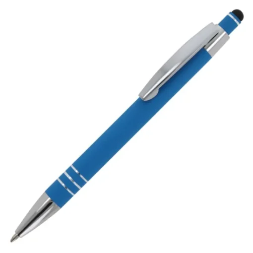 Gift Campaign Penna con finitura soft-touch 3 anelli argentati e inchiostro blu> Penne In Metallo