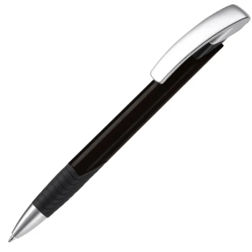 Gift Campaign Penna con impugnatura testurizzata, clip argentata e inchiostro blu> Penne Di Plastica