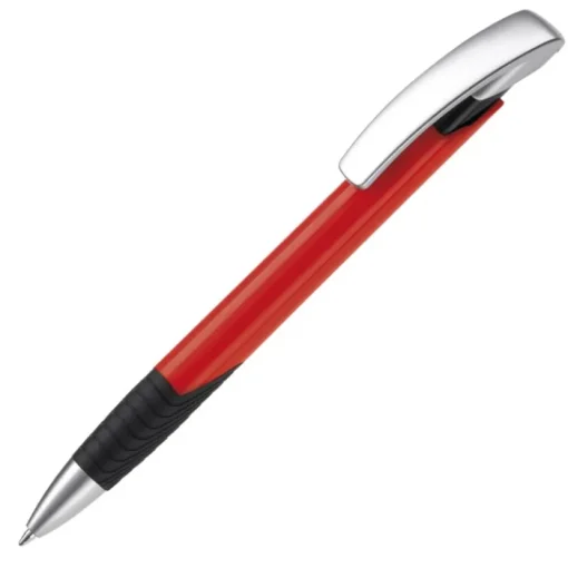 Gift Campaign Penna con impugnatura testurizzata, clip argentata e inchiostro blu> Penne Di Plastica