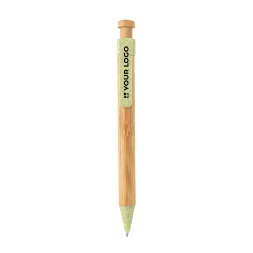 Gift Campaign Penna di bambù con meccanismo a scatto inchiostro blu ColorTip> Gadget Ecologici|Penne Ecologiche