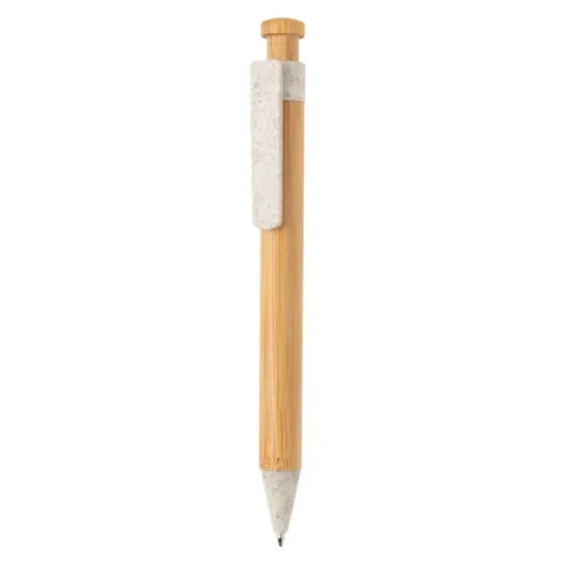 Gift Campaign Penna di bambù con meccanismo a scatto inchiostro blu ColorTip> Gadget Ecologici|Penne Ecologiche