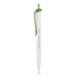 Gift Campaign Penna di plastica bianca con clip in vari colori e inchiostro blu></noscript> Penne Di Plastica
