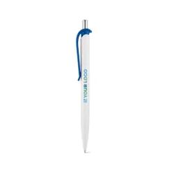 Gift Campaign Penna di plastica bianca con clip in vari colori e inchiostro blu></noscript> Penne Di Plastica