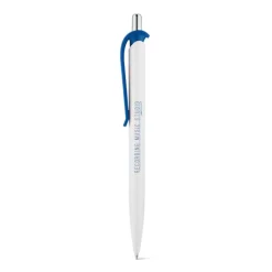 Gift Campaign Penna di plastica bianca con clip in vari colori e inchiostro blu></noscript> Penne Di Plastica