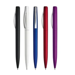 Gift Campaign Penna di plastica con finitura metallica inchiostro nero Curveclip></noscript> Penne Di Plastica