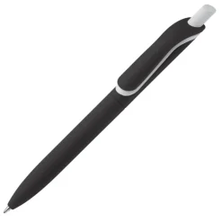 Gift Campaign Penna di plastica con pulsante e finitura morbida con inchiostro blu> Penne Di Plastica
