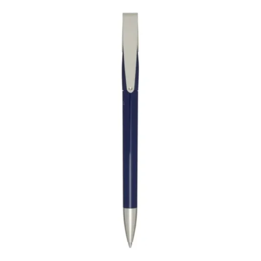 Gift Campaign Penna di plastica riciclata con clip e punta argentate, inchiostro blu> Penne Di Plastica