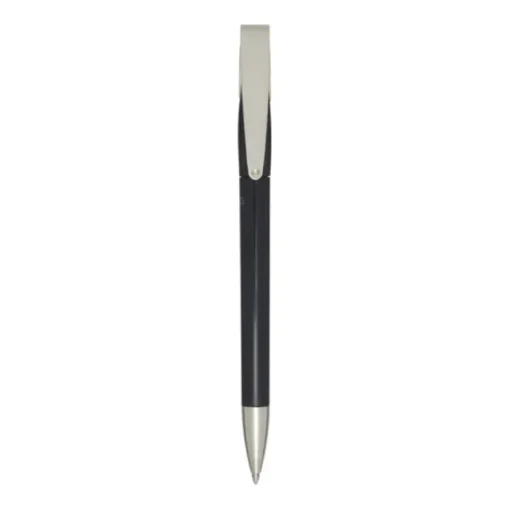 Gift Campaign Penna di plastica riciclata con clip e punta argentate, inchiostro blu> Penne Di Plastica