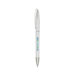 Gift Campaign Penna di plastica riciclata con clip e punta argentate, inchiostro blu></noscript> Penne Di Plastica