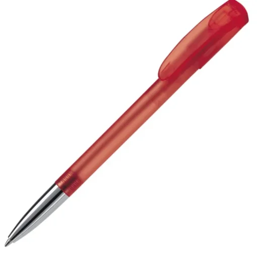 Gift Campaign Penna di plastica trasparente con punta in metallo e inchiostro blu> Penne Di Plastica