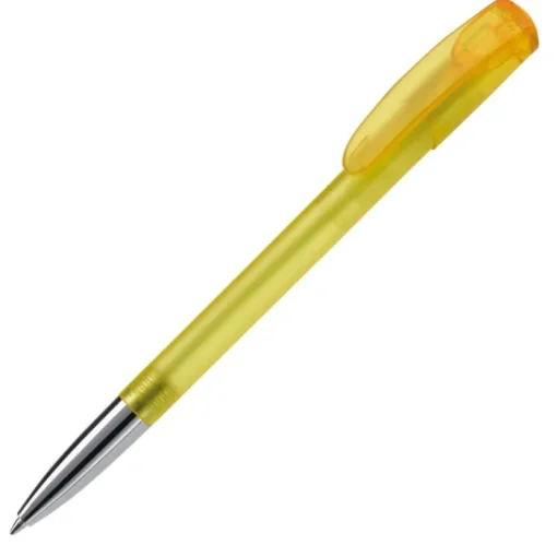 Gift Campaign Penna di plastica trasparente con punta in metallo e inchiostro blu> Penne Di Plastica