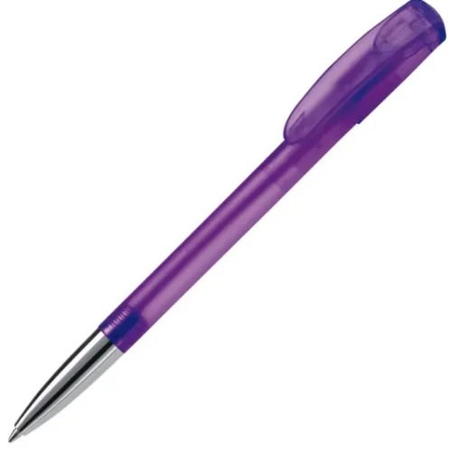 Gift Campaign Penna di plastica trasparente con punta in metallo e inchiostro blu> Penne Di Plastica