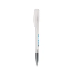 Gift Campaign Penna di plastica trasparente con punta in metallo e inchiostro blu></noscript> Penne Di Plastica