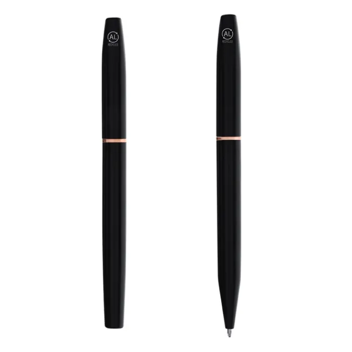 Gift Campaign Penna e roller in alluminio riciclato in astuccio e inchiostro blu> Penne In Metallo