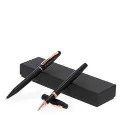 Gift Campaign Penna e roller in alluminio riciclato in astuccio e inchiostro blu><noscript><img width=