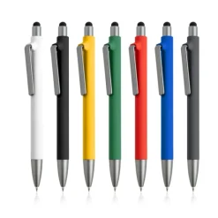 Gift Campaign Penna eco blu in plastica riutilizzabile con rivestimento gommato></noscript> Penne Ecologiche|Penne Di Plastica