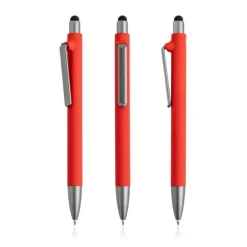 Gift Campaign Penna eco blu in plastica riutilizzabile con rivestimento gommato></noscript> Penne Ecologiche|Penne Di Plastica