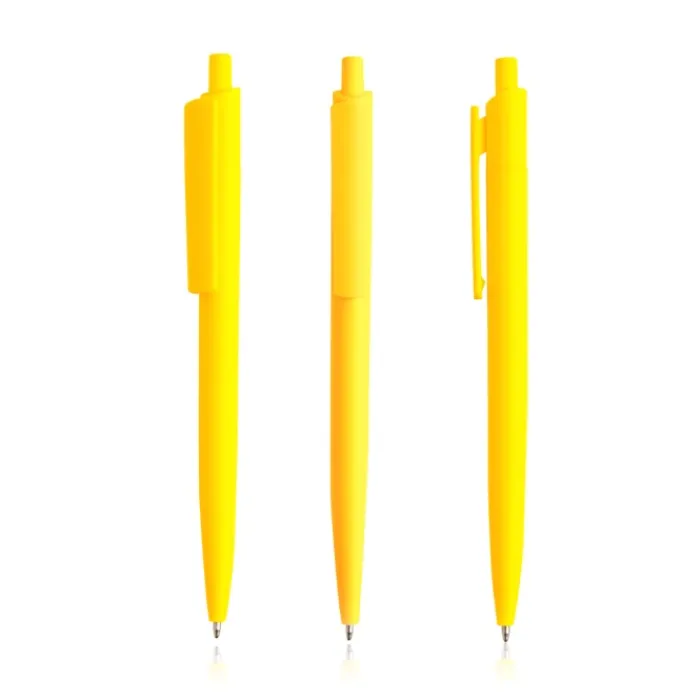 Gift Campaign Penna ecologica con corpo monocolore e clip larga con inchiostro blu> Penne Ecologiche|Penne Di Plastica