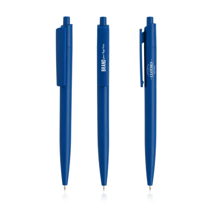 Gift Campaign Penna ecologica con corpo monocolore e clip larga con inchiostro blu> Penne Ecologiche|Penne Di Plastica