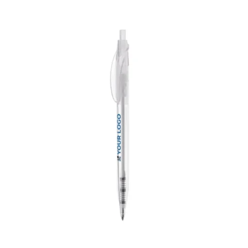 Gift Campaign Penna europea dai colori trasparenti con clip ad arco e inchiostro blu> Penne Di Plastica